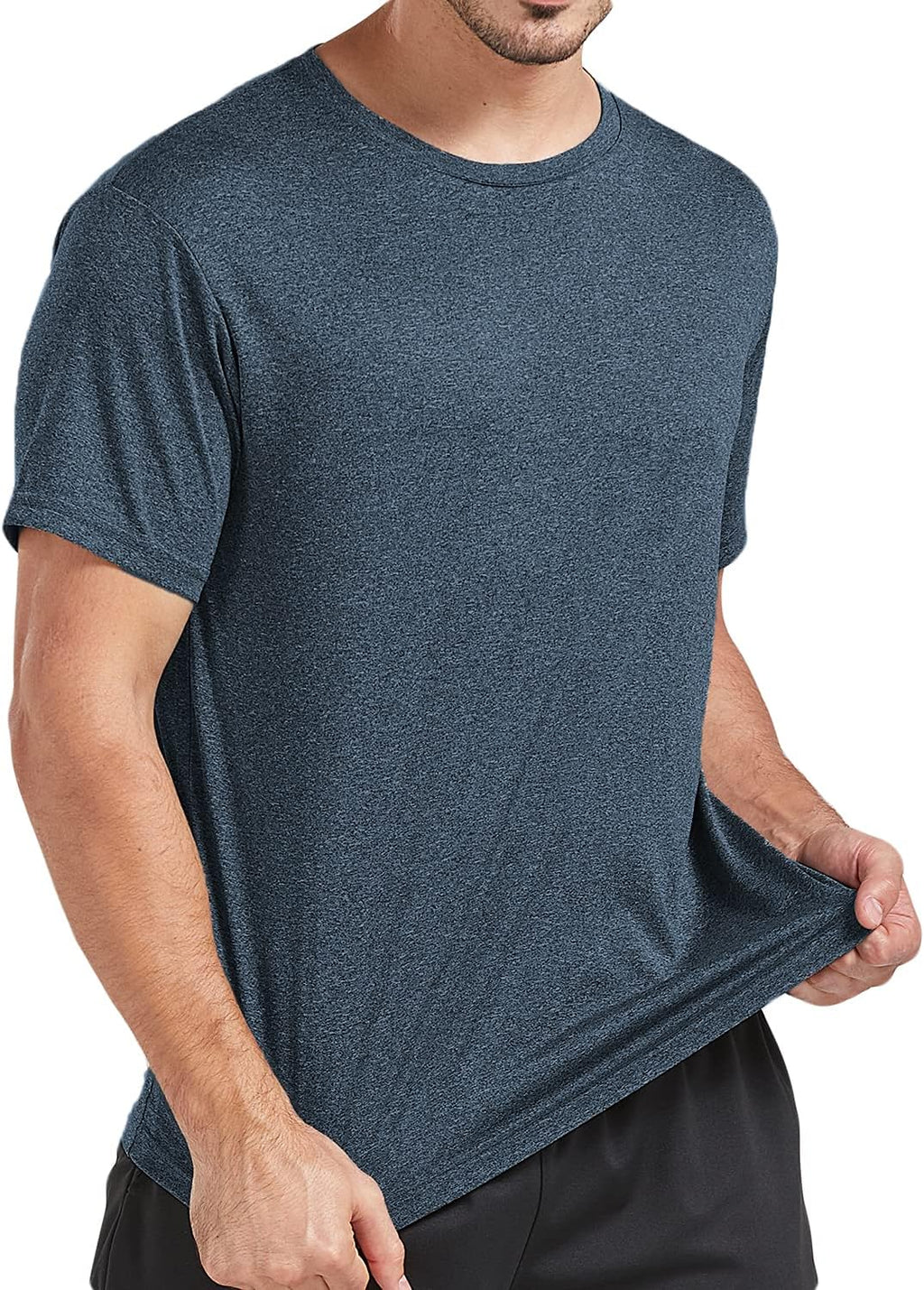 5 Pack Men's Dry Fit T Shirts Athletic Running Gym Workout Short Sleeve Tee Shirts for Men