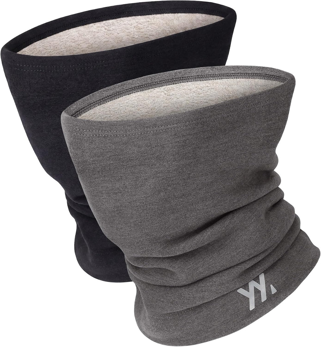 YANIKY Winter Neck Warmer, Wool Neck Gaiter Fleece Scarf, Windproof Face Cover Mask for Men Women