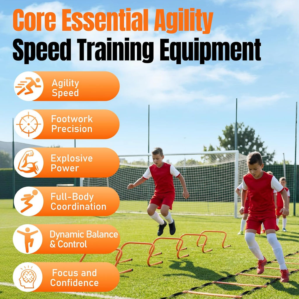 Agility Ladder,Soccer Training Equipment Set,Speed & Agility Training