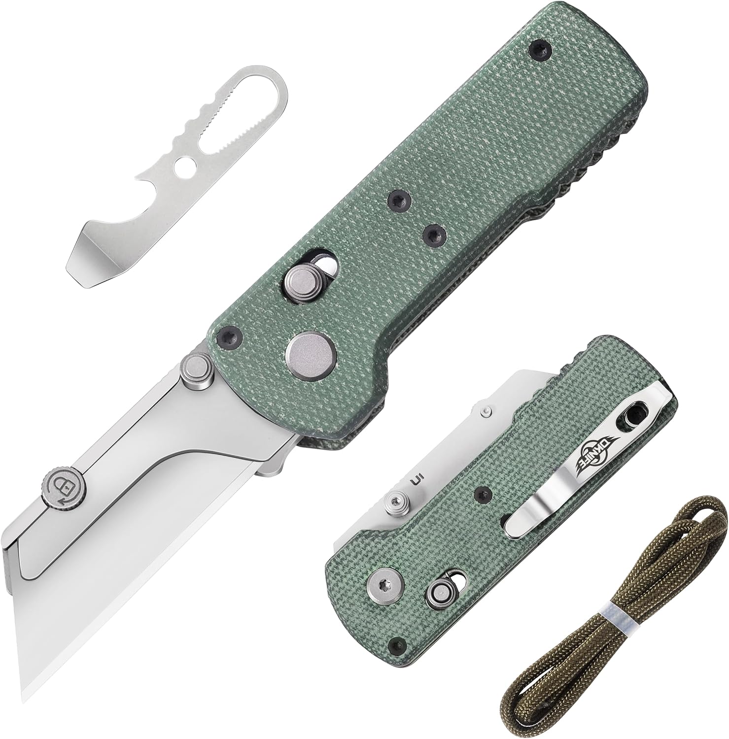 OKNIFE Otacle U1 Folding Utility Knife with Quick Change Blade & Rail Lock