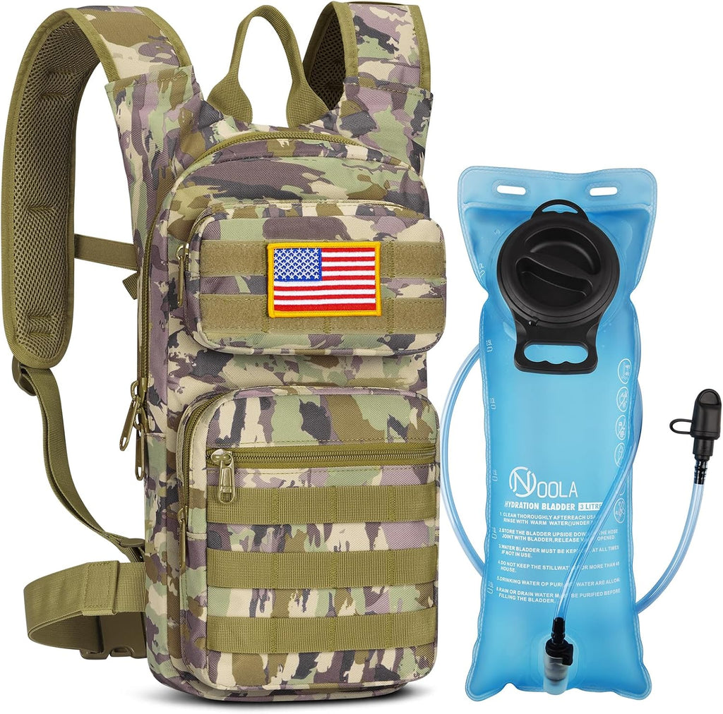 NOOLA Hydration Backpack with 3L Water Bladder, Tactical Pack for Hiking