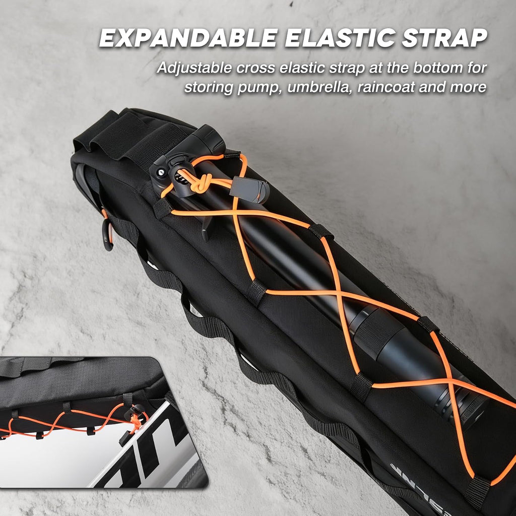 Bike Frame Bag Bicycle Bag for MTB Road Bike, Bike Triangle Bag, 2.7L Large Capacity Cycling Bag, Water-resistant Fabric, Universal Fit MTB, Road Bike, E-bike, Bike Accessories
