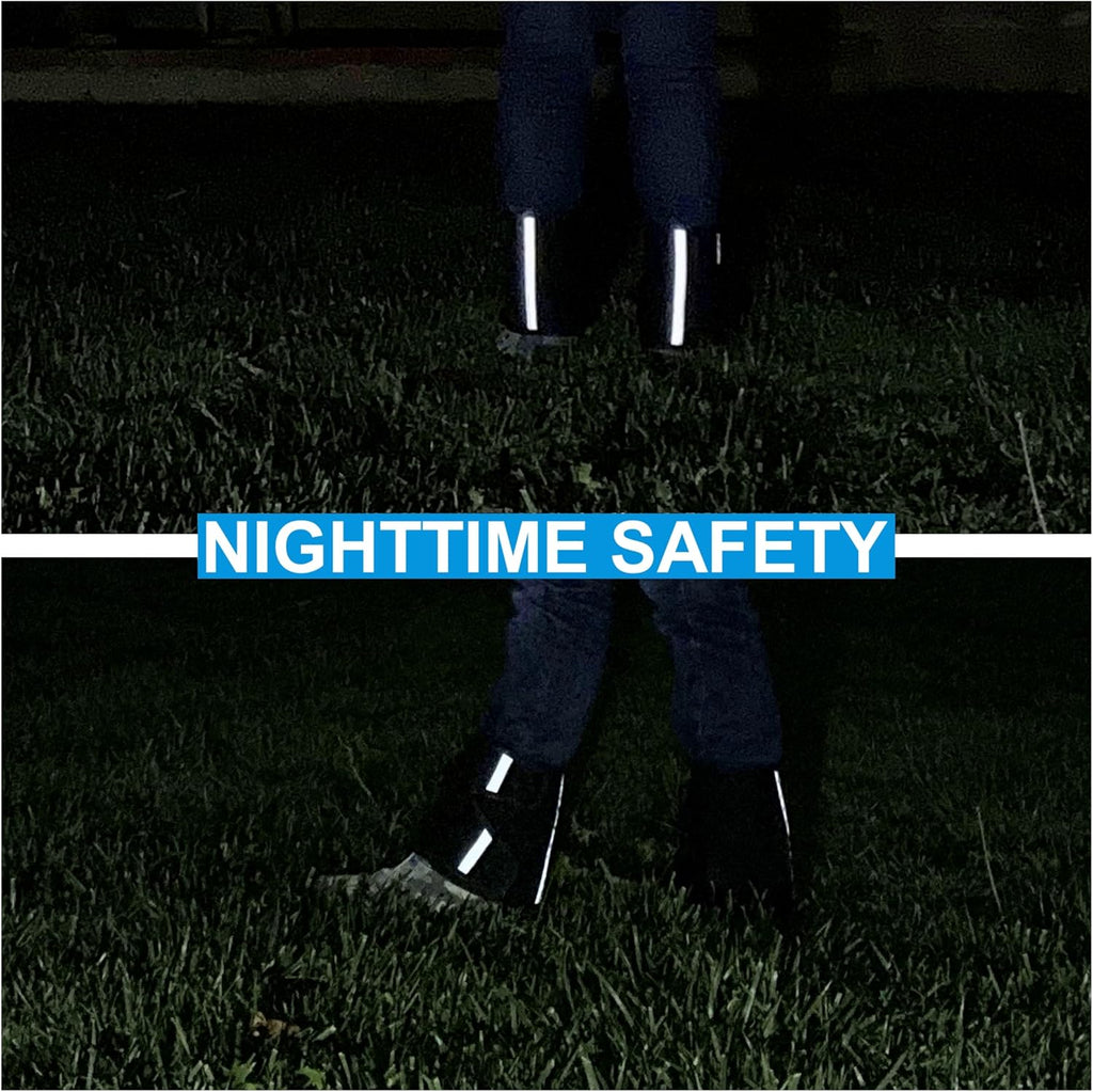 21C Neoprene Low Leg Gaiters for Hiking Trails, Yard Work - Keep Debris Out - Quick On/Off Design with Reflective Strips - Adjustable Hook-to-Fabric Fit - 1 Pair