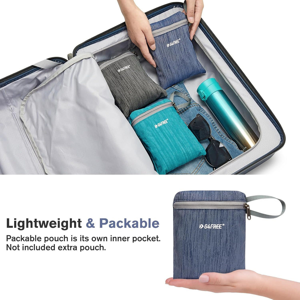 G4Free 10L/15L Hiking Backpack Lightweight Packable Hiking Daypack Small Travel Outdoor Foldable Shoulder Bag