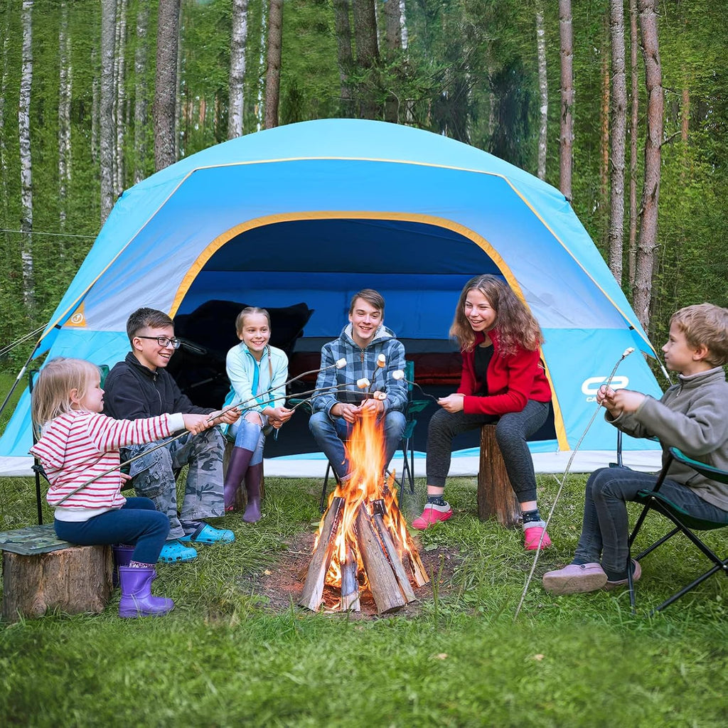 CAMPROS CP Tents for Camping 2/4/6 Person, Waterproof Windproof Dome Tent