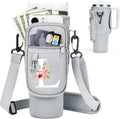 Initial Water Bottle Holder with Strap for Stanley Cup Accessories 40 oz/Simple Modern Tumbler, Birthdays for Women Girls, Water Bottle Carrier Bag with Phone Pocket,Hiking Walking Gym Camping