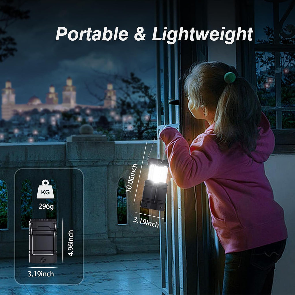3000mAh Large Capacity Hand Crank Solar Camping Lantern for Emergency
