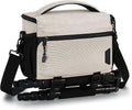BAGSMART Camera Sling Bag with Tripod Holder & Rain Cover, Ivory White