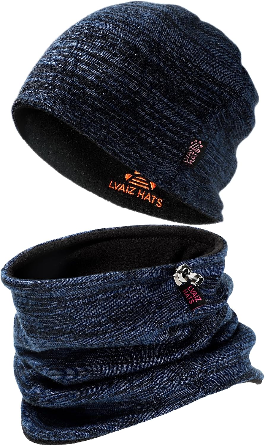 Winter Beanie Hat Scarf Set for Men Women Fleece Lined Warm Windproof Ski