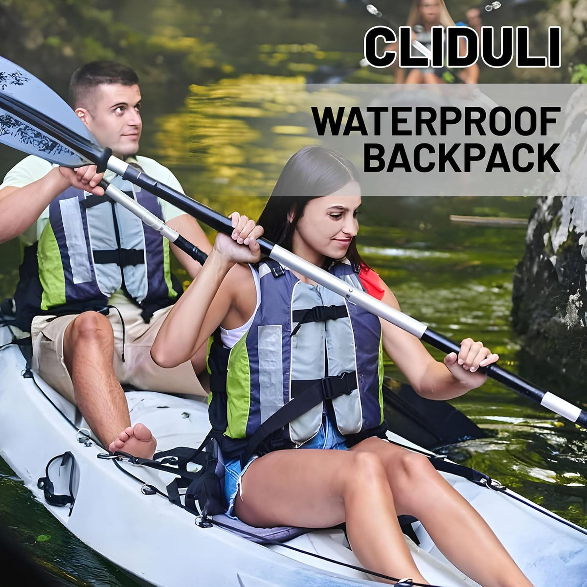 5L Waterproof Dry Bag, Roll Top Sea Turtle Backpack for Kayaking Boating