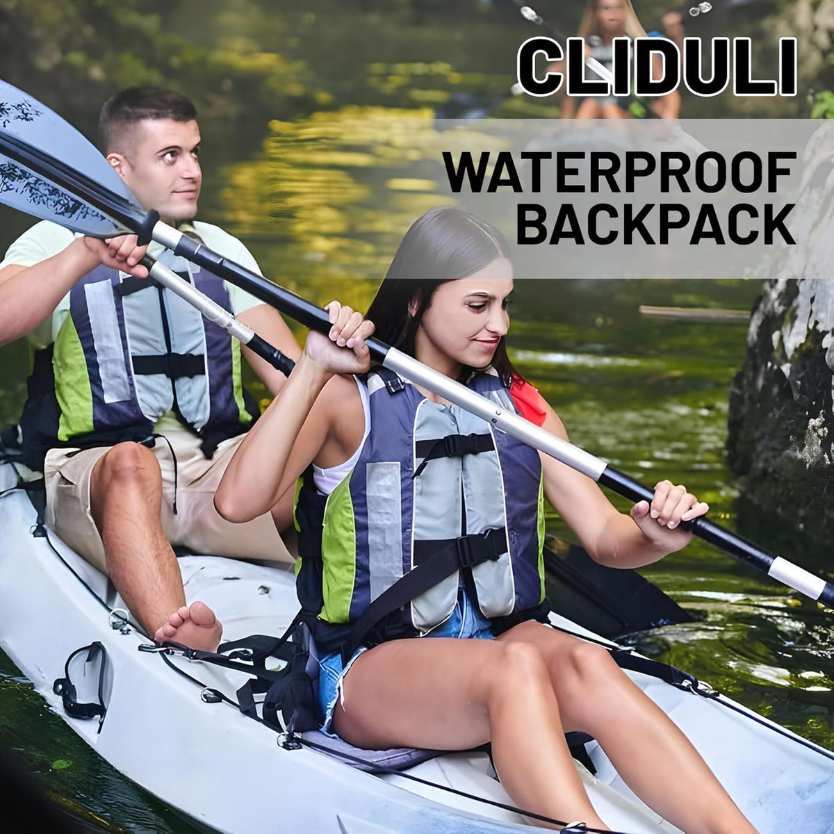 5L Waterproof Dry Bag, Sea Turtle Coral Starfish Backpack for Boating