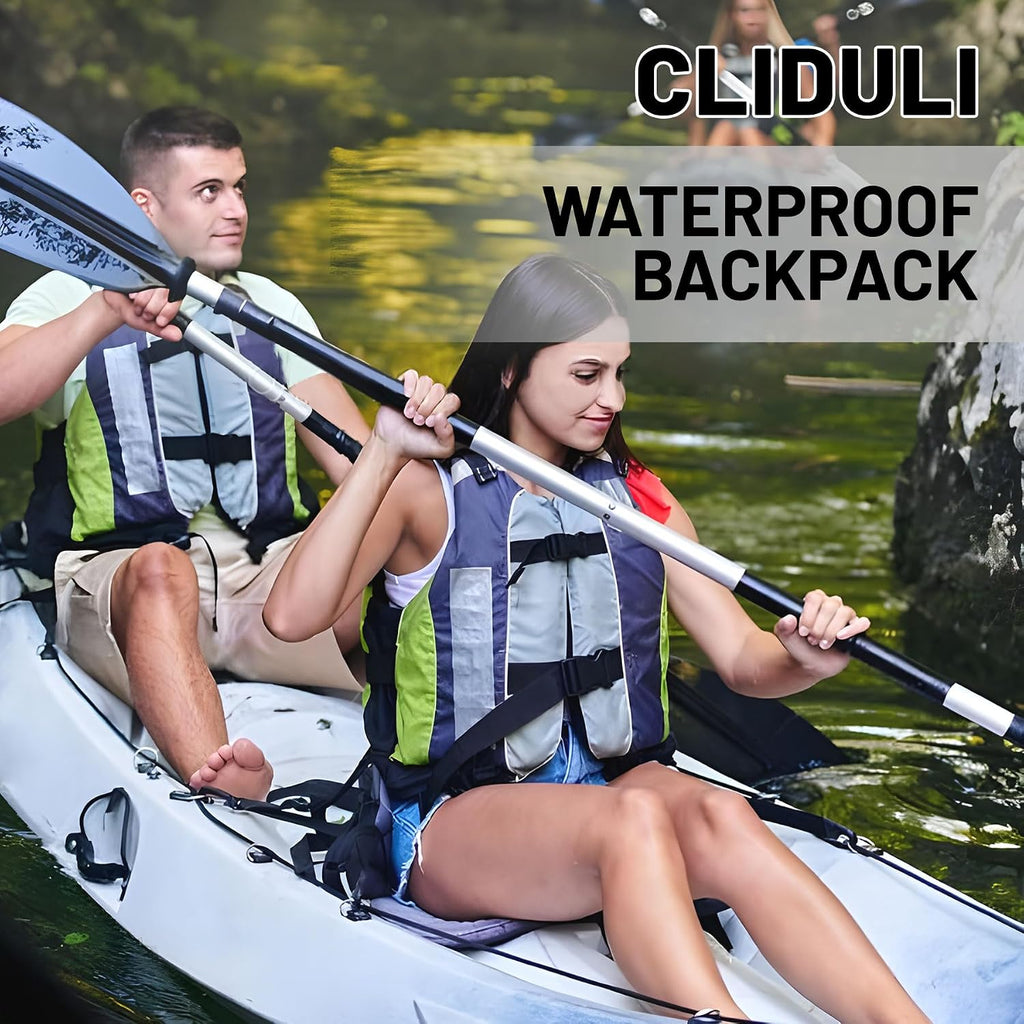 5L Waterproof Dry Bag, Tropical Summer Watercolor Hibiscus Backpack