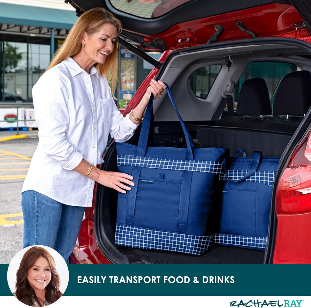 Rachael Ray Jumbo Chillout Thermal Tote, Insulated Soft Sided Cooler Bag