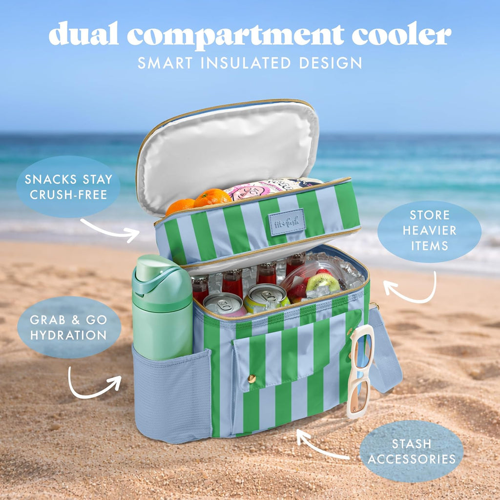 Fit & Fresh Sidekick Dual Compartment Insulated Soft Cooler Bag & Lunch Box