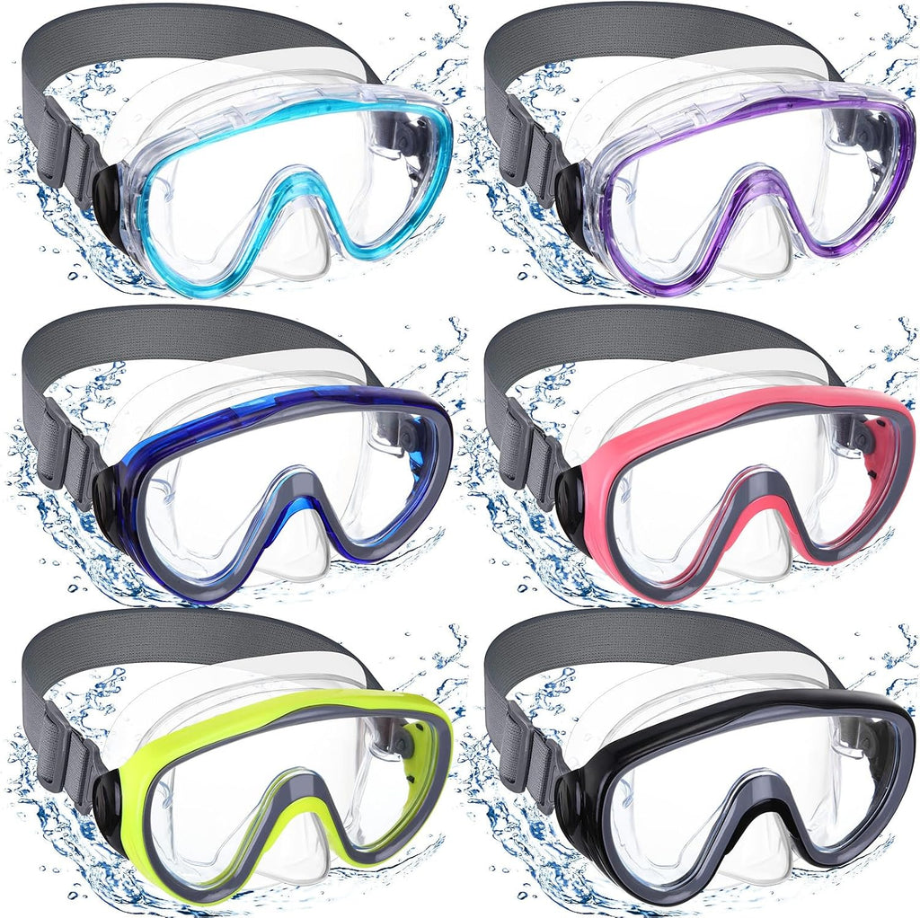 Relaxweex 6 PCS Swim Goggle Adult with Nose Cover for Adult