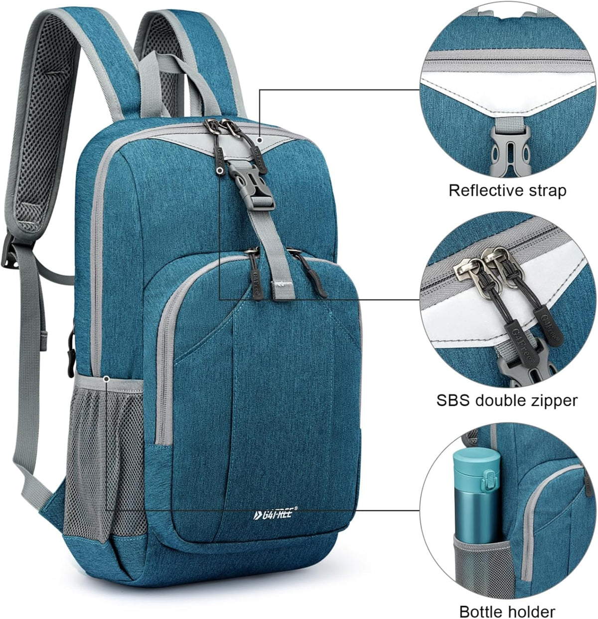 G4Free Mini 10L Hiking Daypack Small Hiking Backpack Cycling Compact Shoulder Backpack Outdoor for Men Women