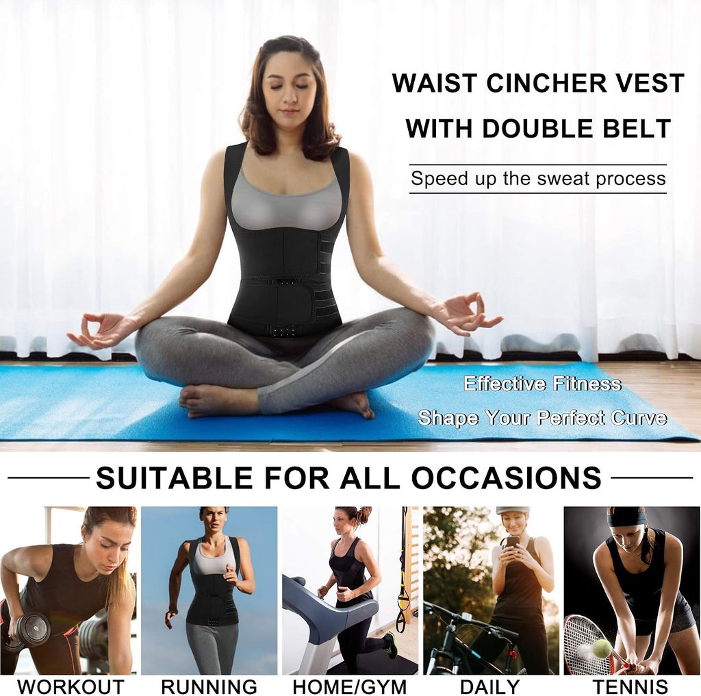 Nebility Womens' Sauna Sweat Vest Weight Loss Workout Waist Trainer
