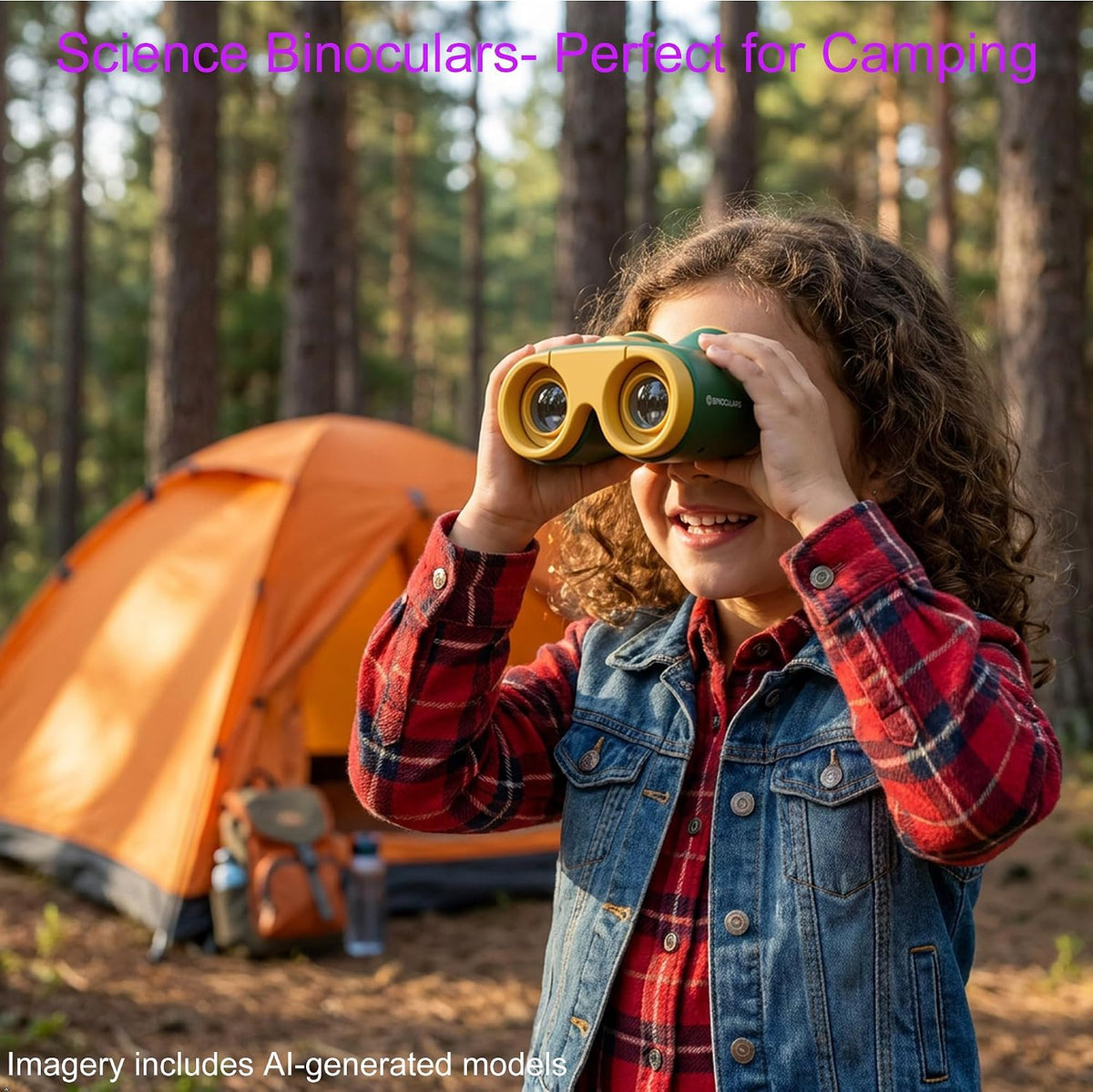 Binoculars Science Toys for Kids 3-8: Panda Look - Gift for Boys & Girls | Outdoor Adventure & STEM Educational Toy for Bird Watching, Camping, Hiking - Ages 3-8 Boys & Girls Birthday Gift