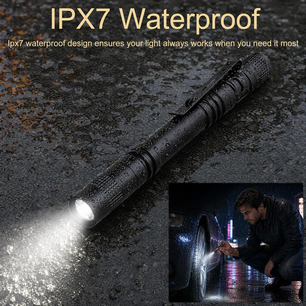 Led Pen Light with Clip for Everyday Use & Emergency Tool (5PCS)