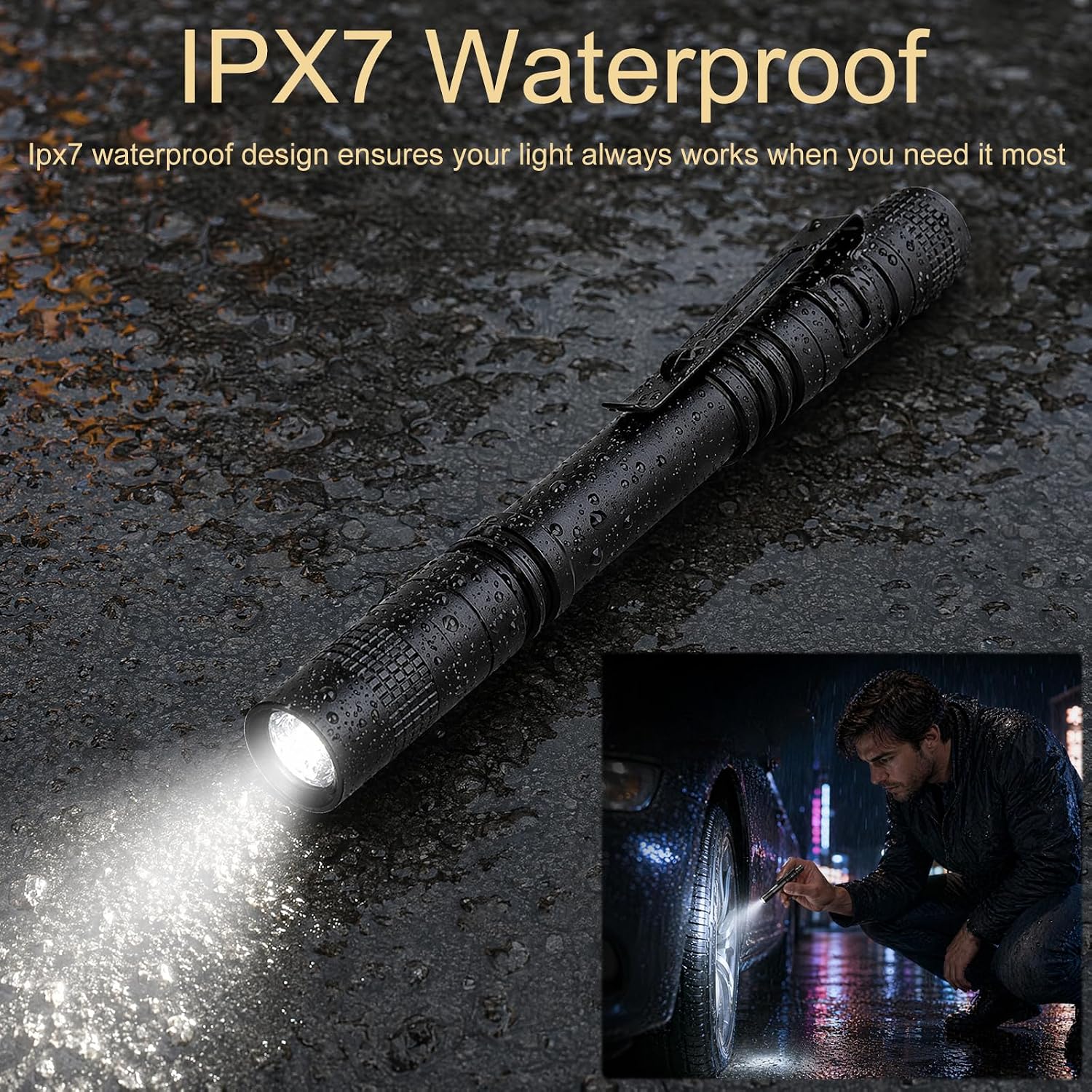 Led Pen Light with Clip for Everyday Use & Emergency Tool (5PCS)