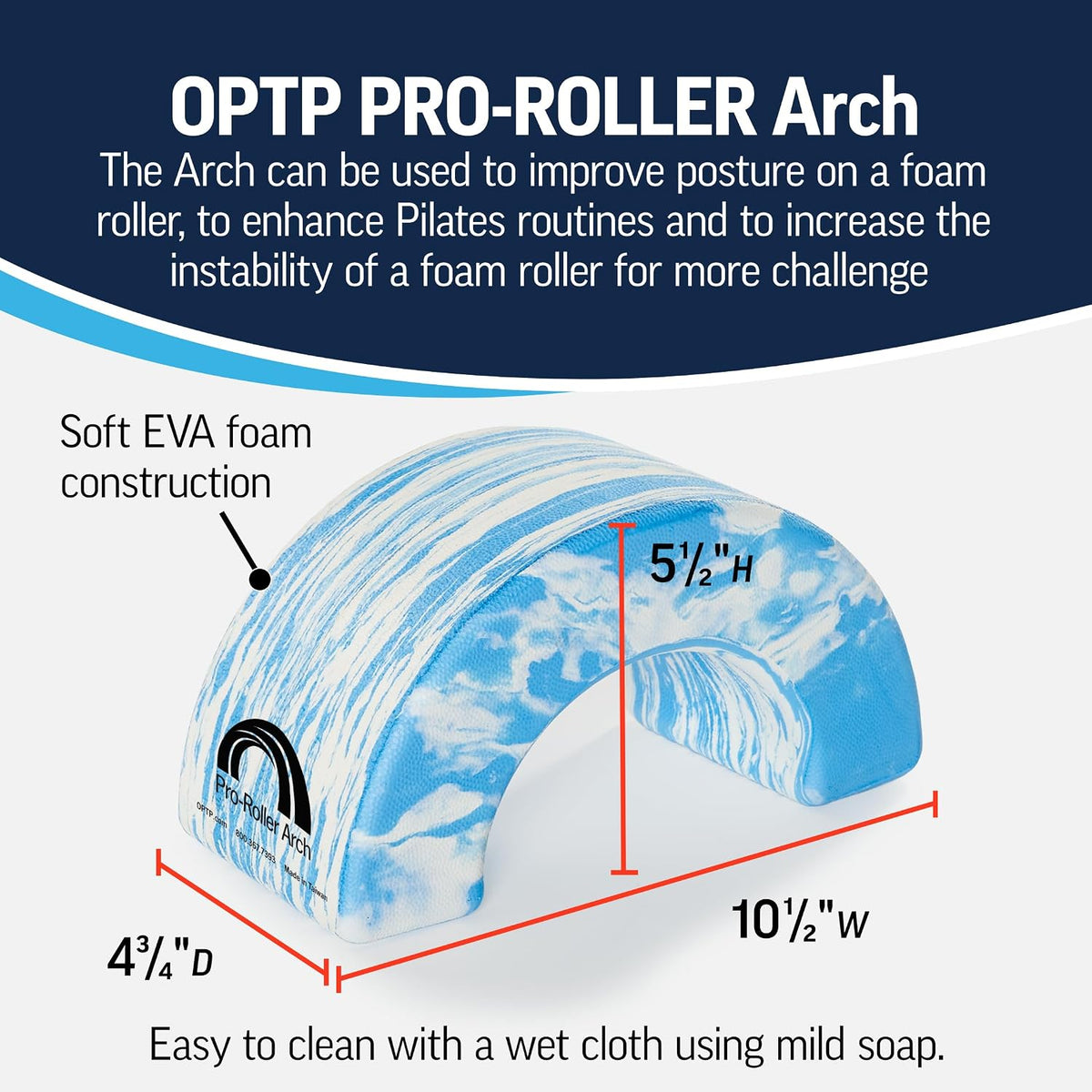OPTP PRO-Roller Arch – Foam Roller Support, For Half-Round & Round Rollers