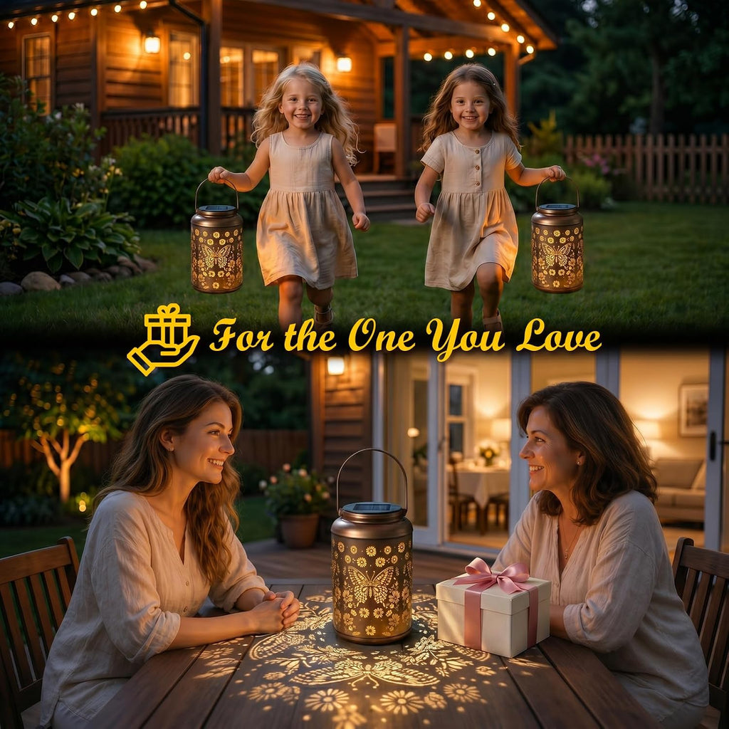 Cawalap Birthday Day Gifts for Women, Solar Lanterns Outdoor Waterproof