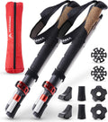 ATACAMA Lightweight Foldable Carbon and Aluminum 7075 Collapsible Hiking Sticks with Cork Handle - Hiking Poles Telescopic Trekking Poles Folding Walking Sticks For Hiking Accessories Nordic Walking Poles