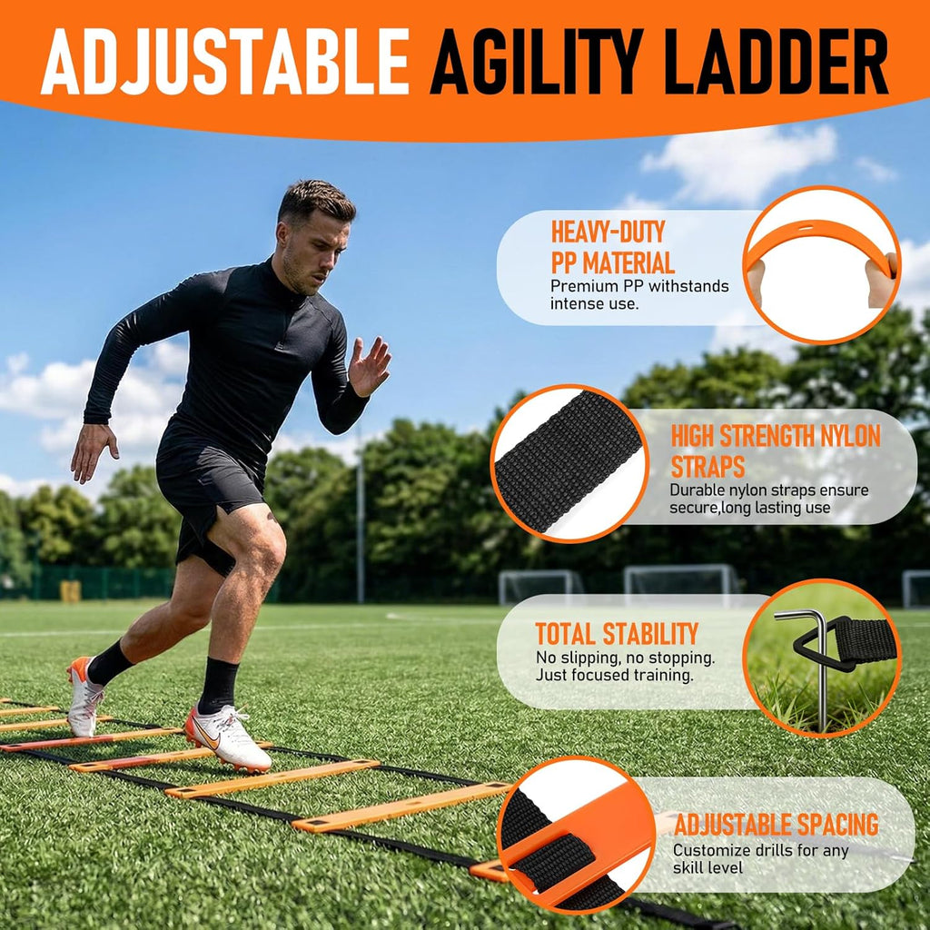 Agility Ladder,Soccer Training Equipment Set,Speed & Agility Training