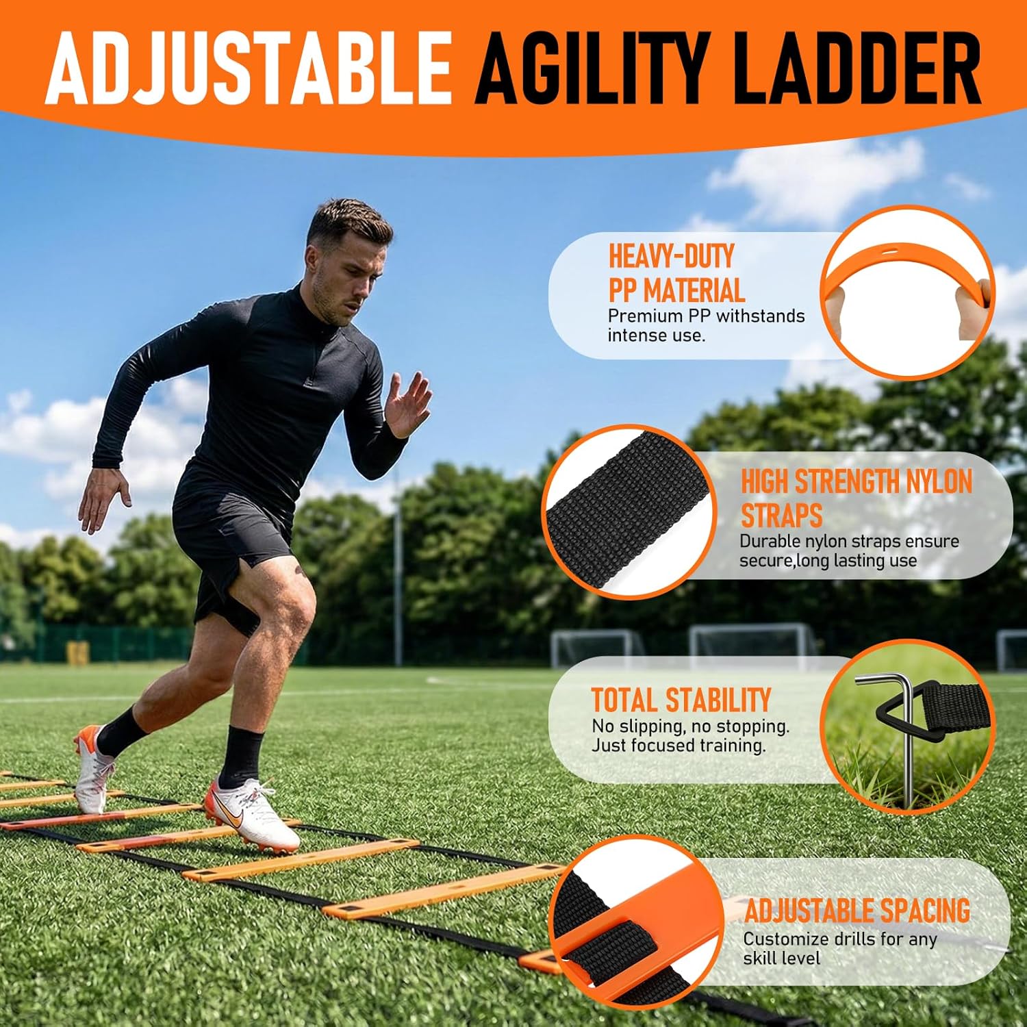Agility Ladder,Soccer Training Equipment Set,Speed & Agility Training