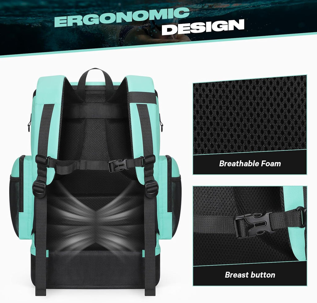 Maelstrom Waterproof Swim Backpack, Gear Sports Bag With Shoe Compartment