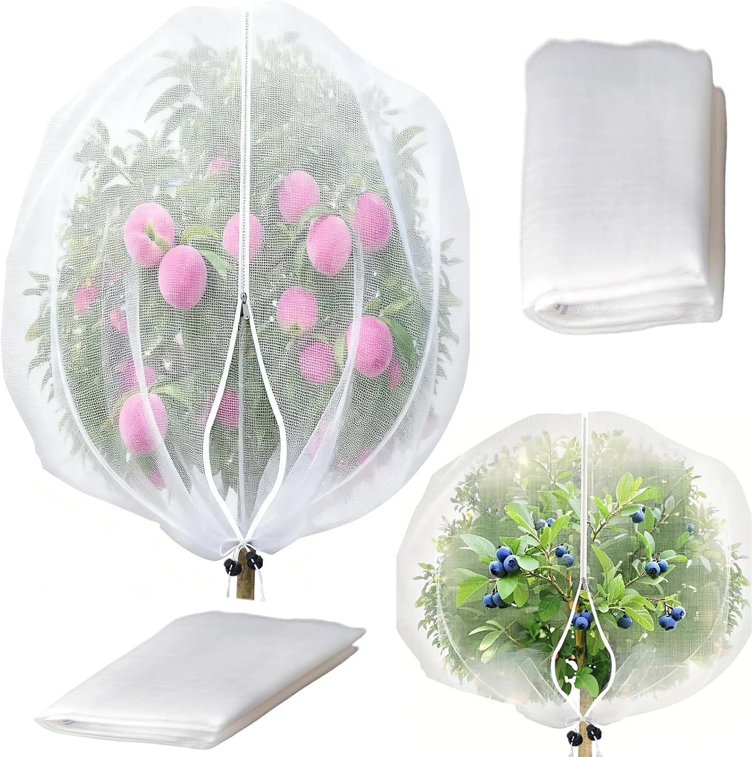 2PACK Garden Mesh Netting with Drawstring & Zipper