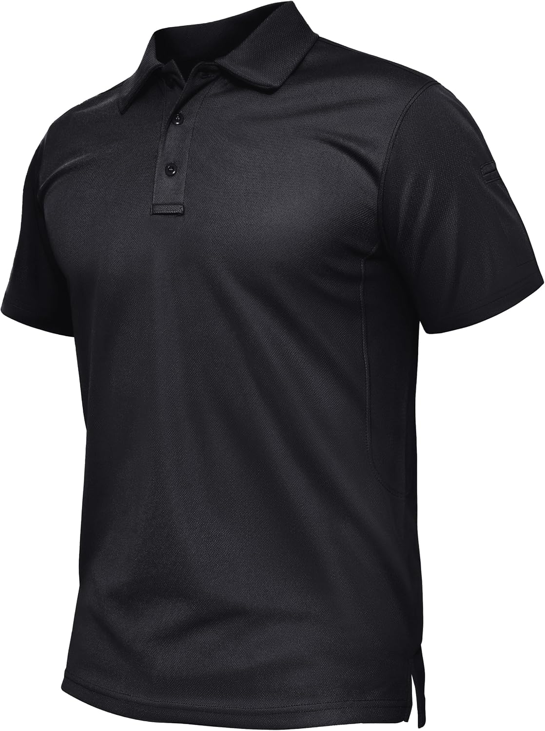 TACVASEN Mens Polo Shirts Short Sleeve Quick Dry Collared Shirt Performance Pique Polos for Athletic Tactical Golf Work