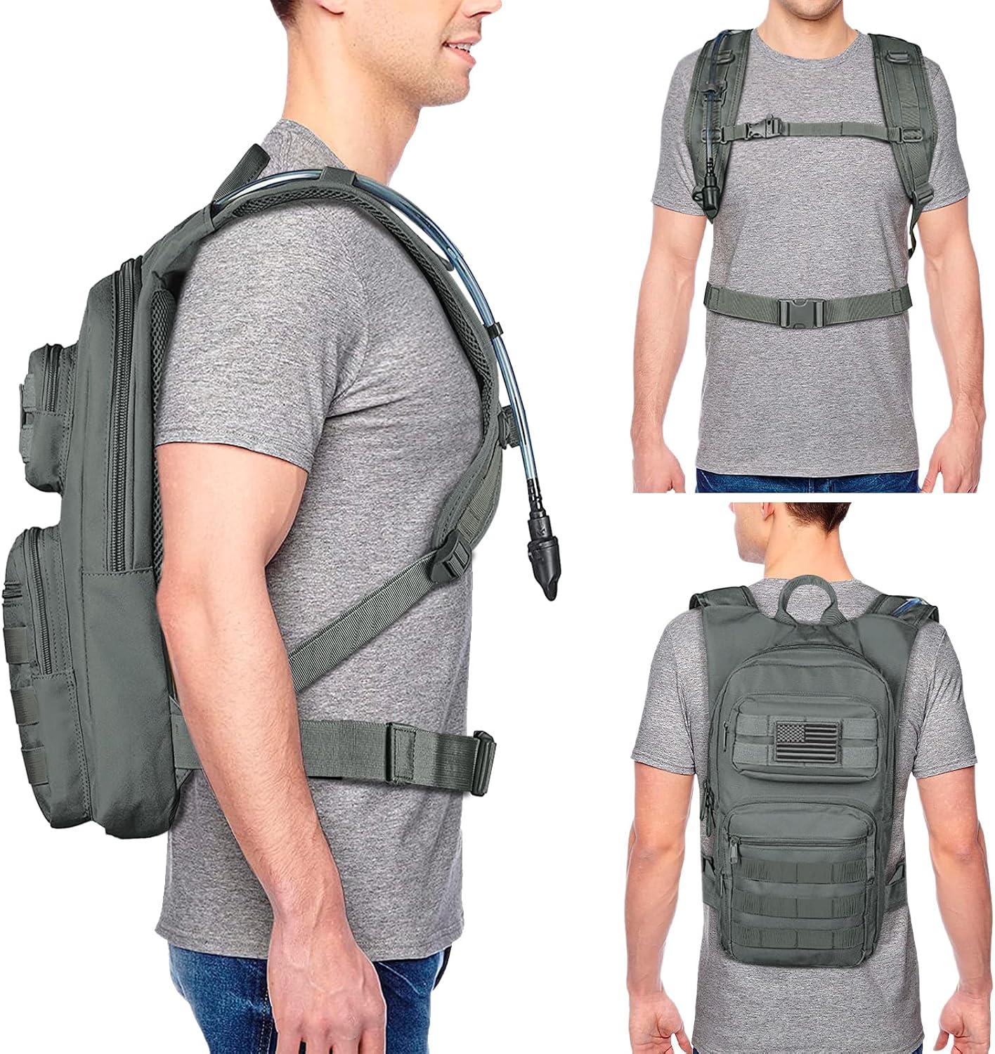 NOOLA Hydration Backpack with 3L Water Bladder, Tactical Pack for Hiking