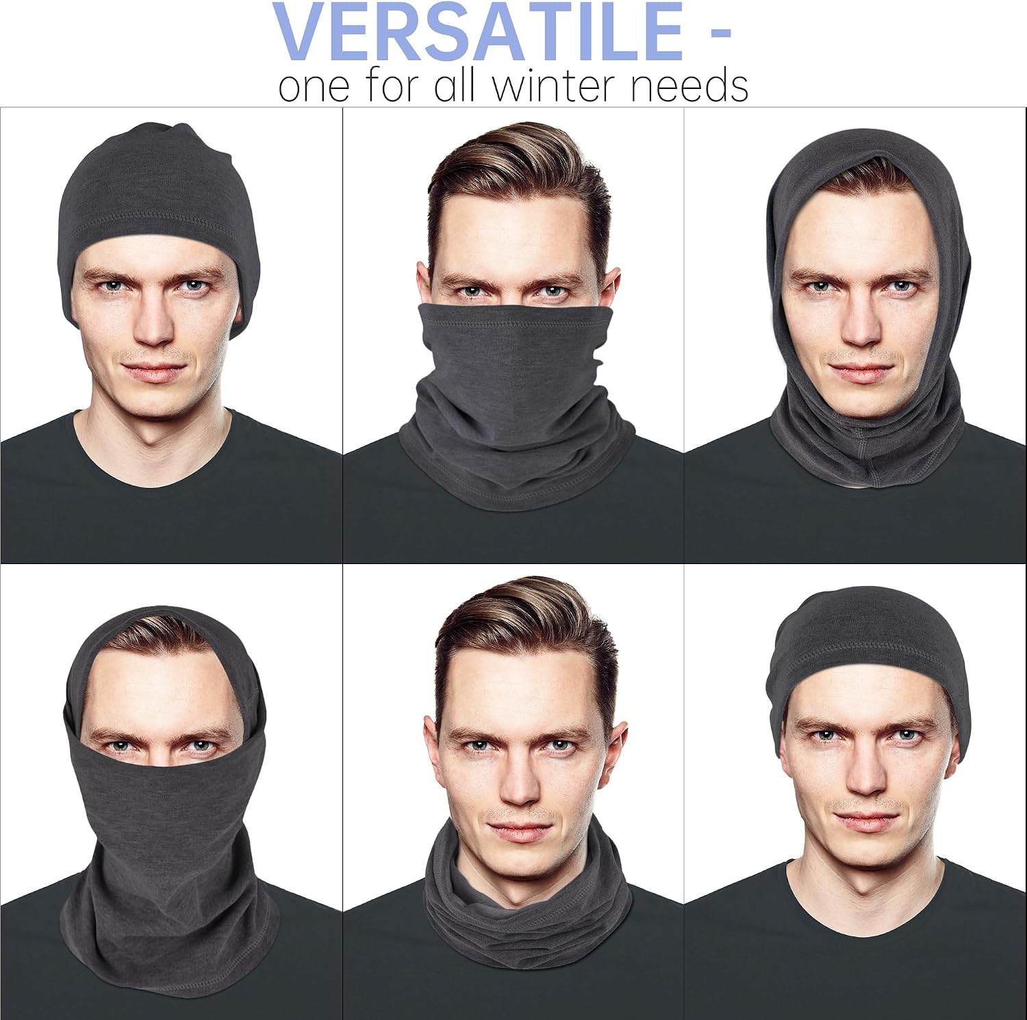 Winter Neck Gaiter Warmer, Soft Face Mask Scarf for Skiing Cycling