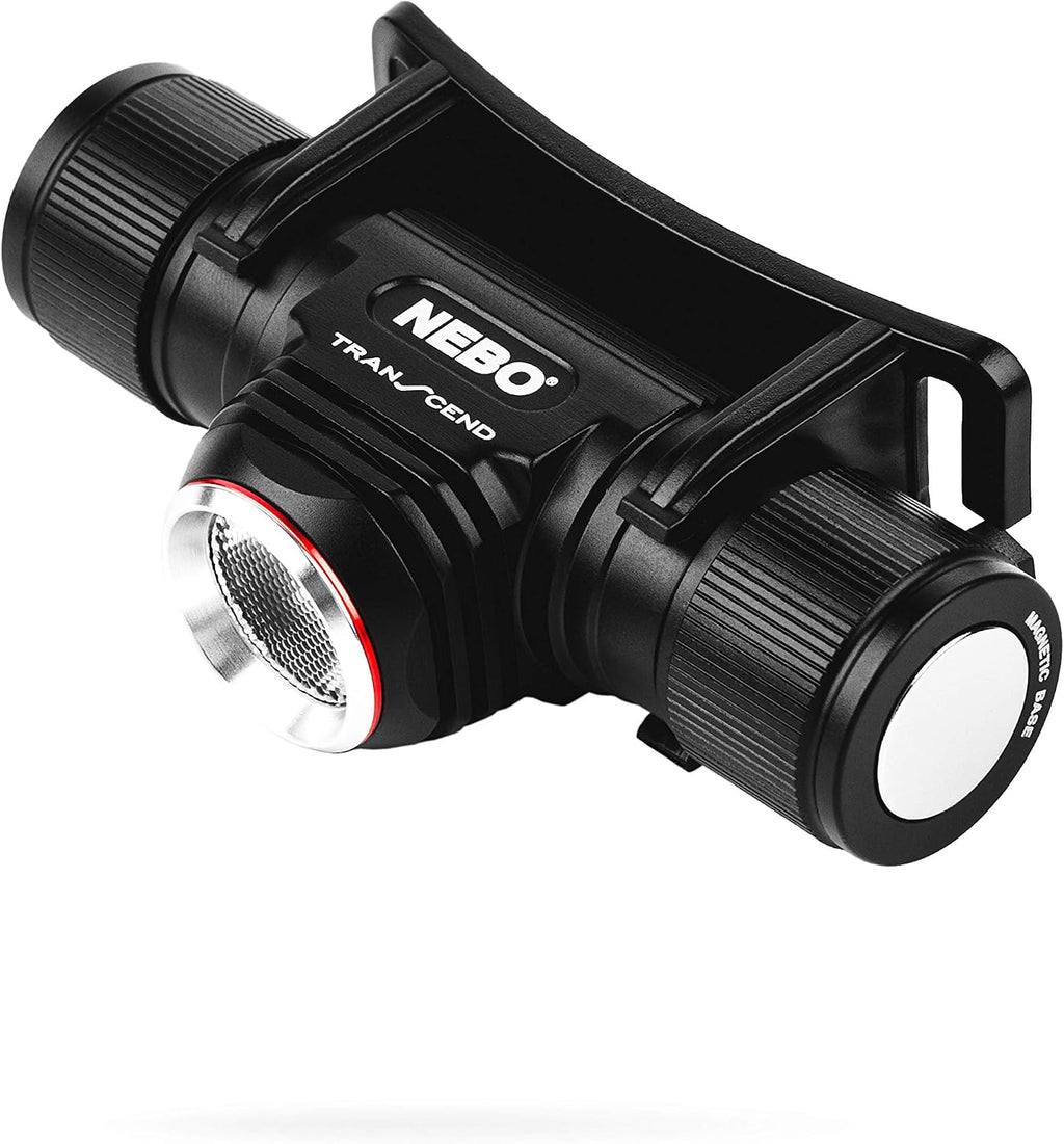 NEBO Transcend Rechargeable Headlamp | 1000 Lumens, 5 Light Modes, Detachable Magnetic Work Light, Water Resistant, Bright LED Headlight for Hiking & Camping, Includes USB Charging Cable
