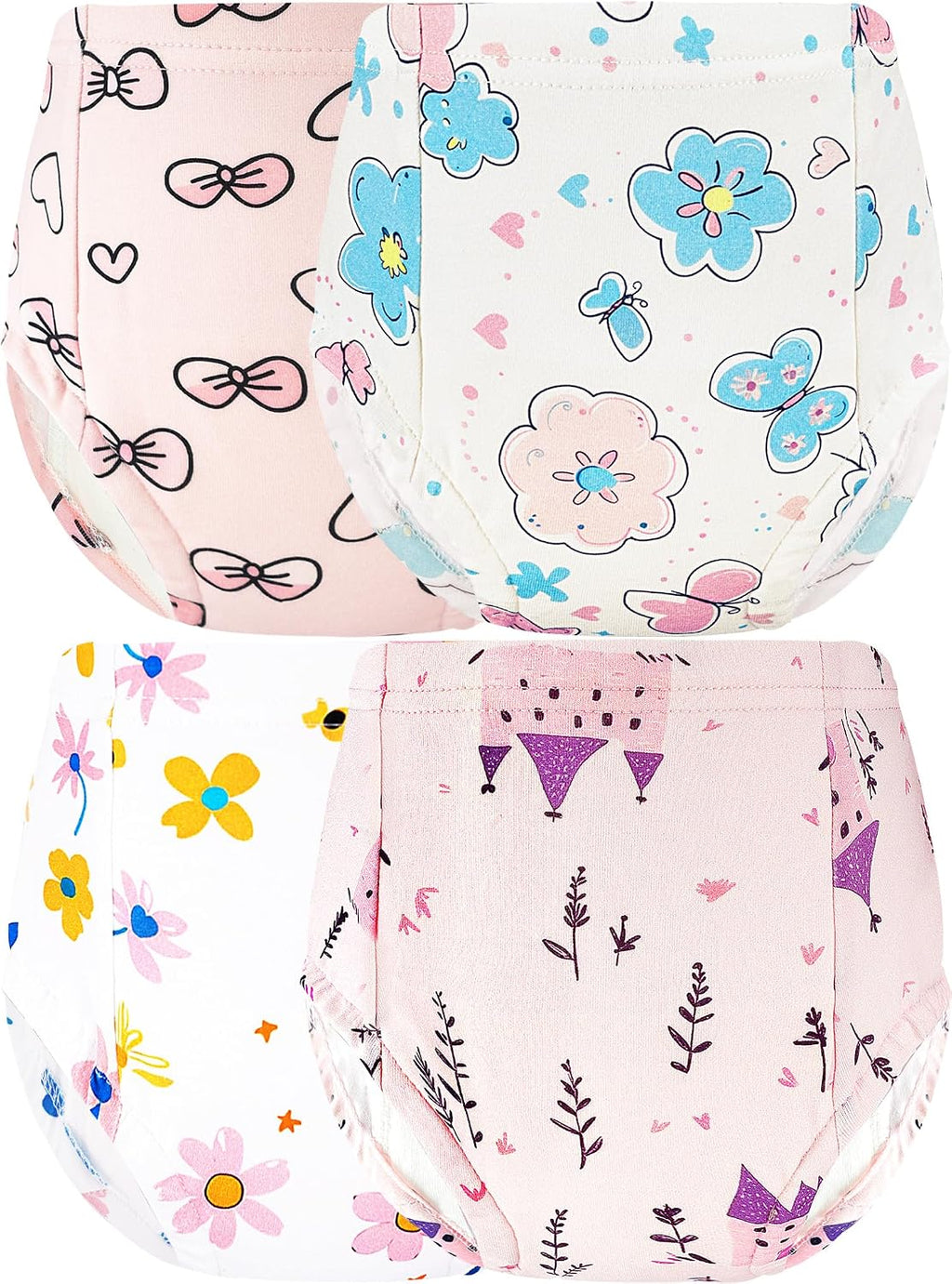 Potty Training Underwear Girls Toddler Pants Up Airy Flower Heart 4-5T