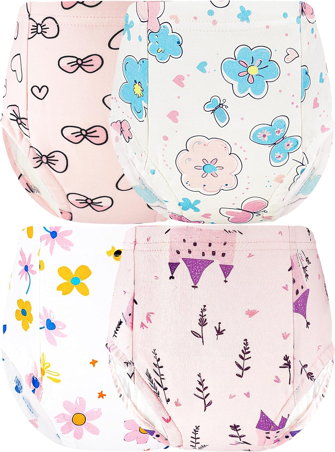Potty Training Underwear Girls Toddler Pants Up Airy Flower Heart 4-5T