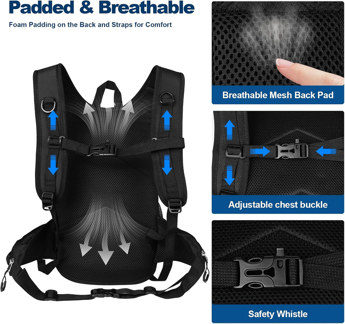 10L Small Hiking Backpack for Men Women, Lightweight Hiking Daypack