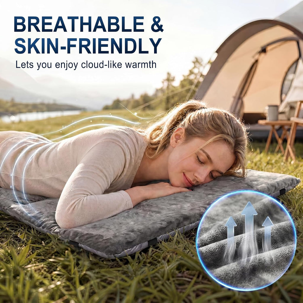 SWTMERRY Cot Mattress Topper - Quilted Cot Pads for Camping, Soft Comfortable Sleeping Cot Mattress Pad Only, Camping Pad 75"x28" for Camp Cot/Rv Bunk/Narrow Twin Bed