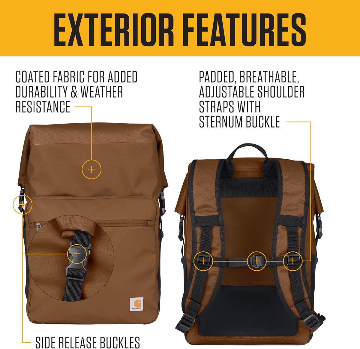 Carhartt Thick Foam Fully Insulated Cold Front Coolers, Premium Ice Retention, Durable Water Resistant Material W/Front Zippered Pocket