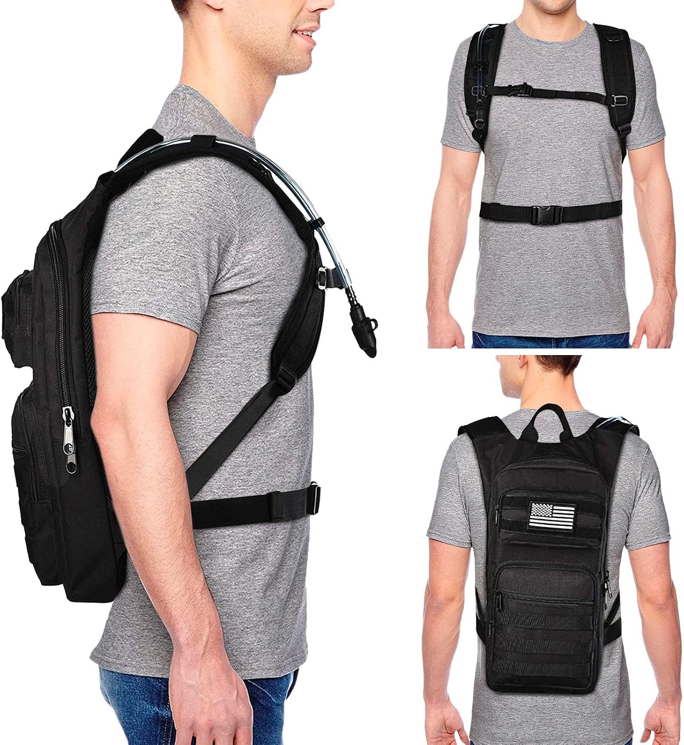 NOOLA Hydration Backpack with 3L Water Bladder for Hiking, Tactical Pack