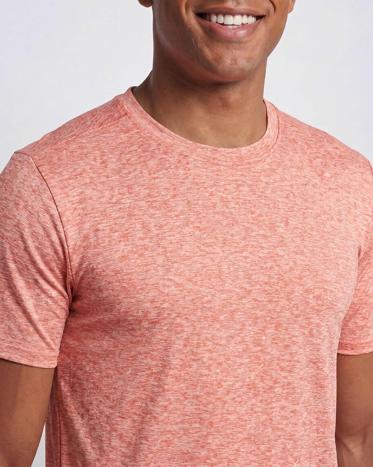 5 Pack Men's Dry Fit Workout T Shirts Crew Neck Athletic Gym Running Tees