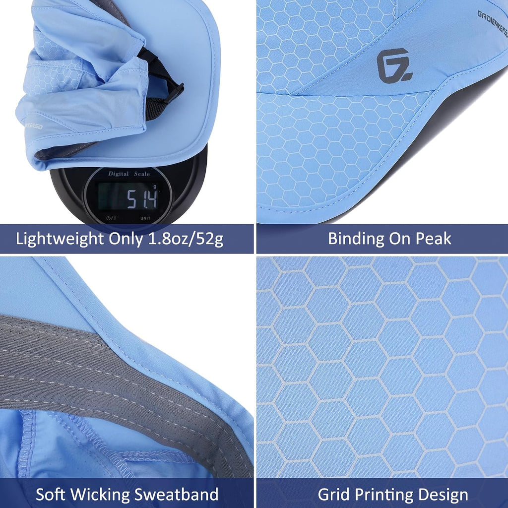 GADIEMKENSD Stretch Running Hat with Soft Brim, Quick Dry, Unstructured, Unisex-Adult