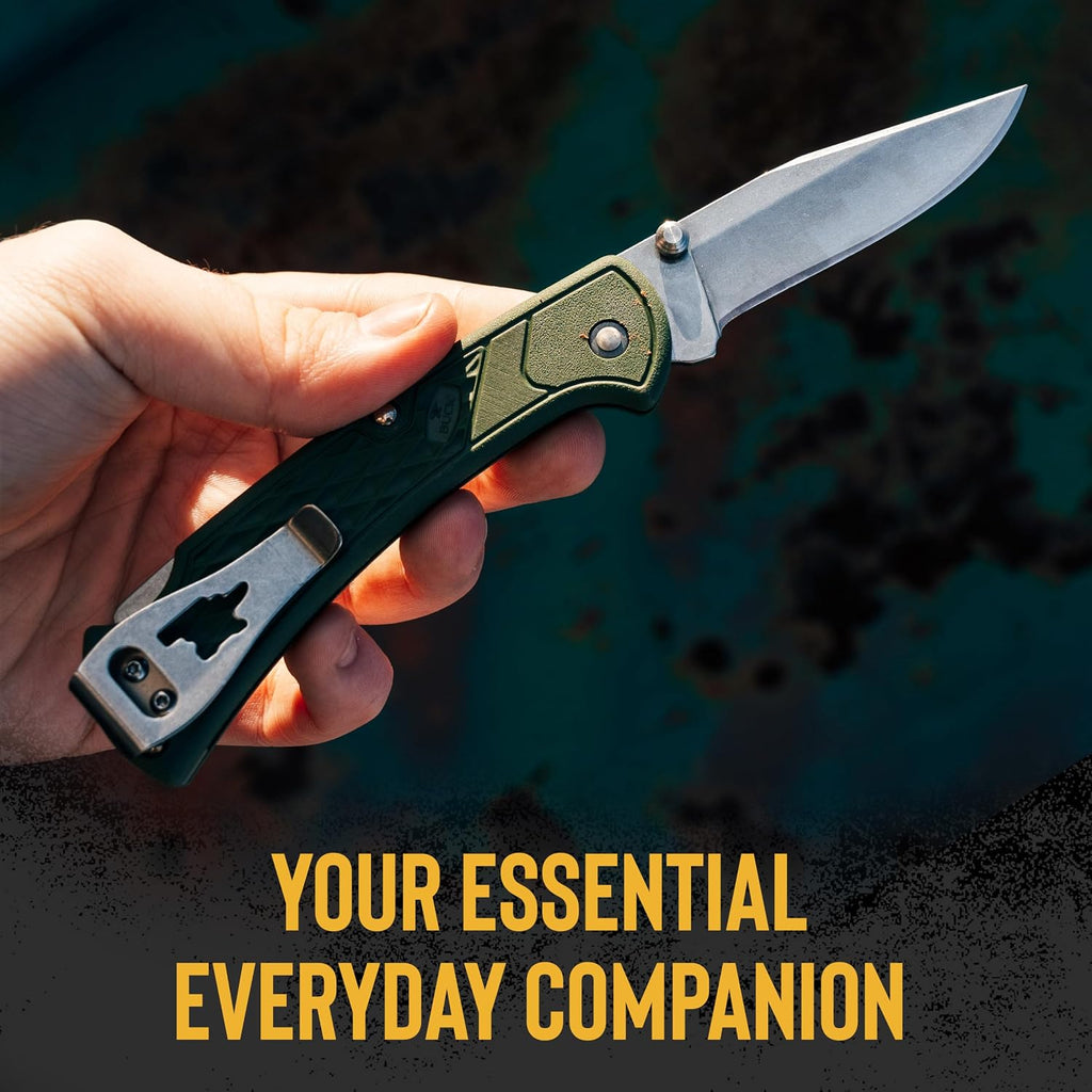 Buck Knives 110 Slim Select EDC Pocket Knife, Green, 2.8 oz