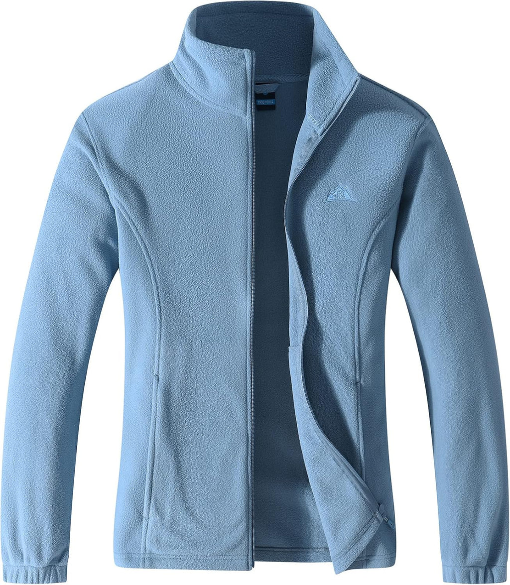 GIMECEN Women's Full Zip Soft Polar Fleece Jacket Outdoor Recreation Coat