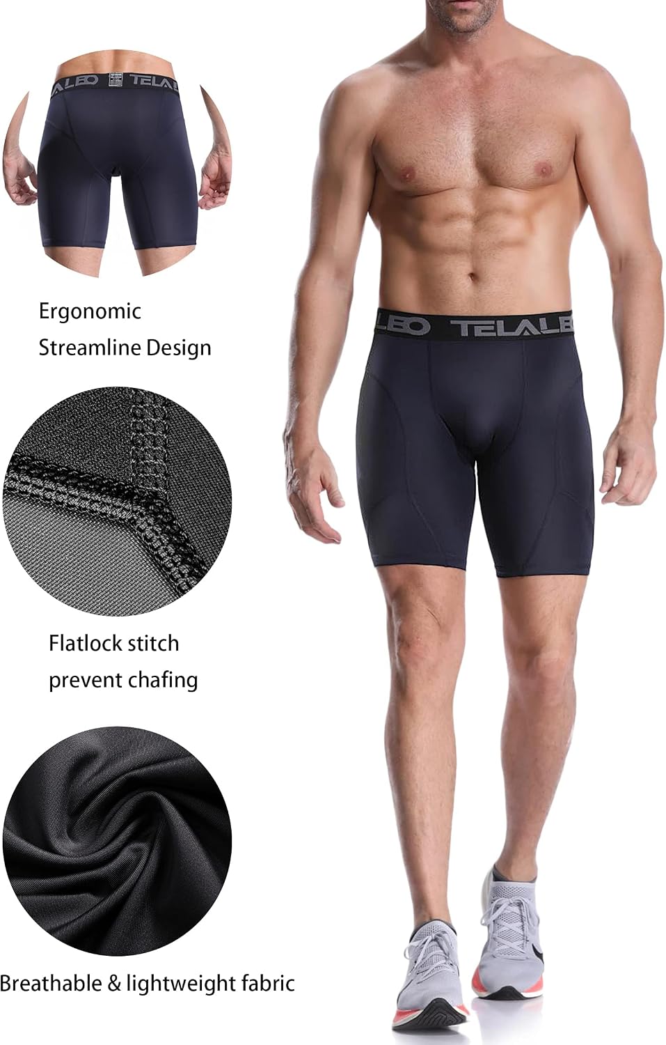 Compression Shorts Men Spandex Athletic Underwear Boxer Brief Base Layer