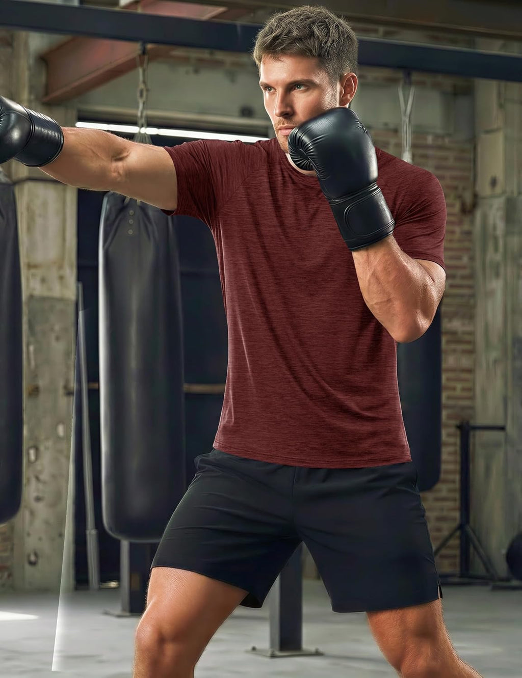 MAGCOMSEN Mens Athletic Shirts Quick Dry Short Sleeve Workout Wicking Shirt