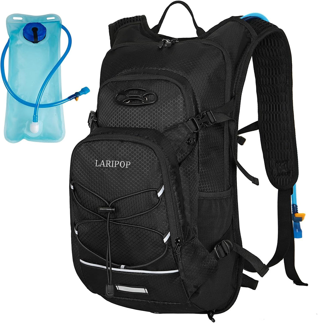 LARIPOP 18L Hydration Backpack with 2L Leak-Proof Water Bladder for Hiking Cycling Running Men Women