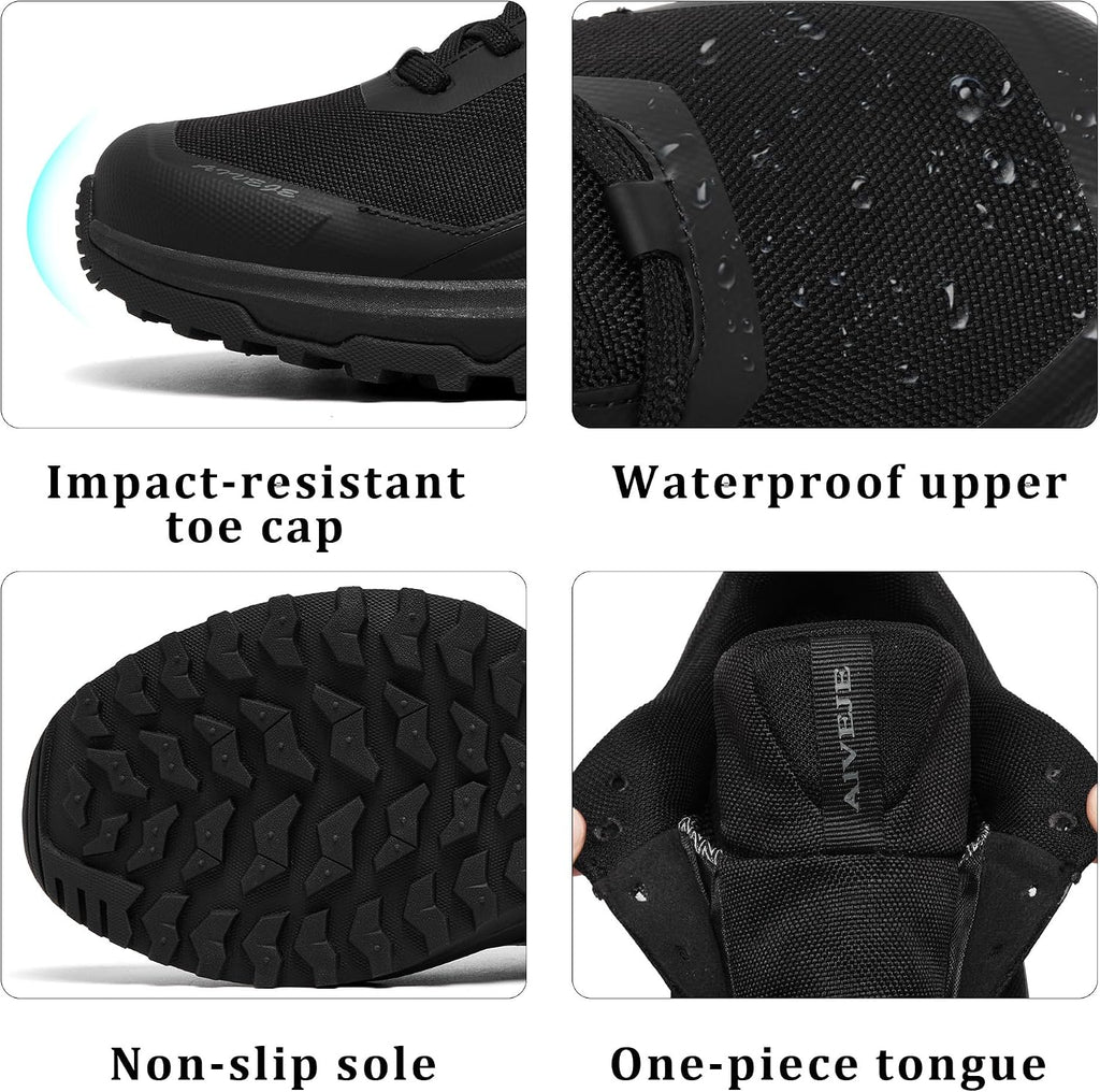 Men's Waterproof Hiking Shoes Lightweight Non-Slip Outdoor Breathable Hike Trekking Shoe