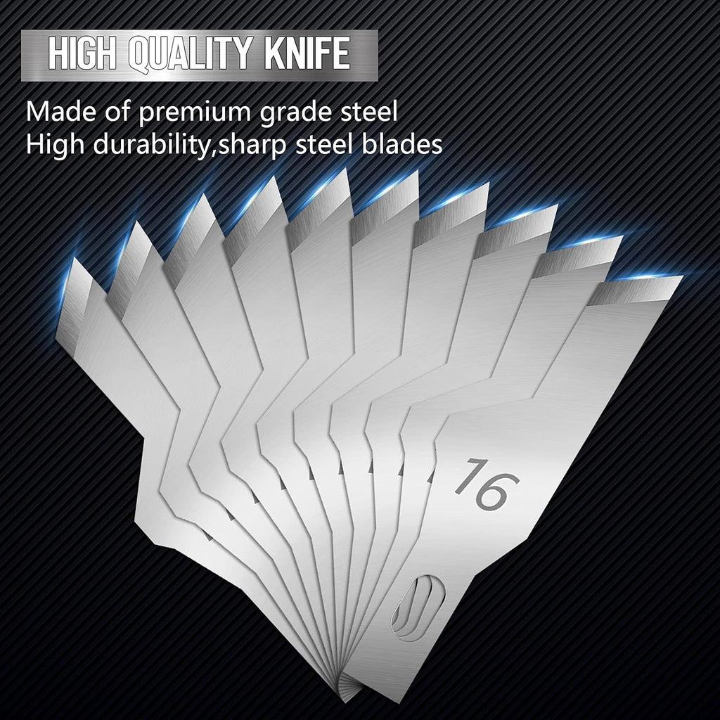 JETMORE 100 Pack Exacto Knife Blades #16, Hobby Knife Blades for DIY Craft